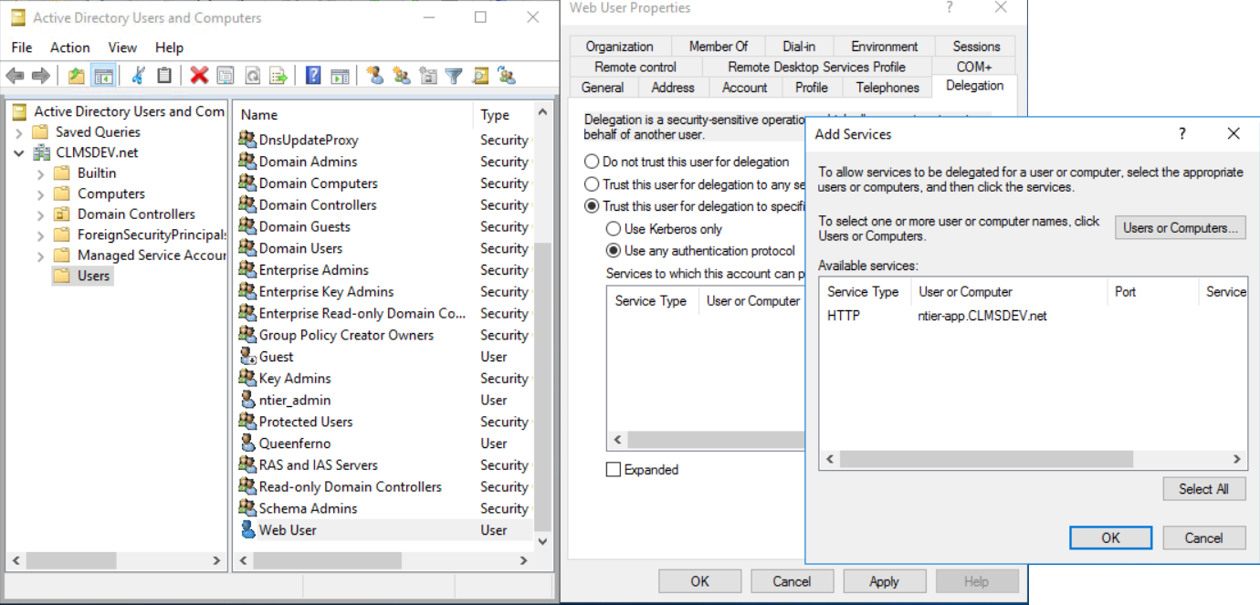 Delegation towards AppUser