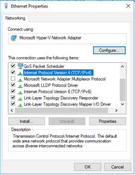 Internet Protocol Properties