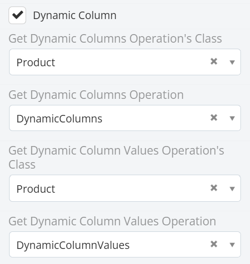 Dynamic Columns Domain