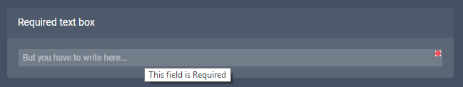Required Textbox