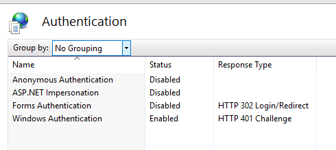 Manual IIS Authentication Setup