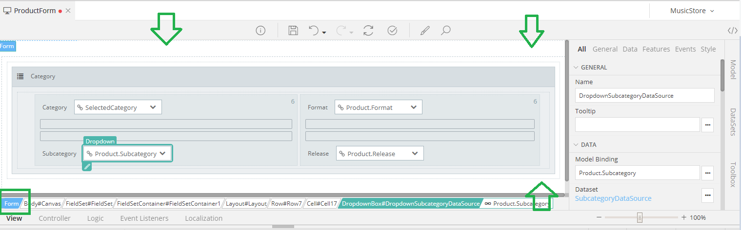 SelectingFormFromNavigator