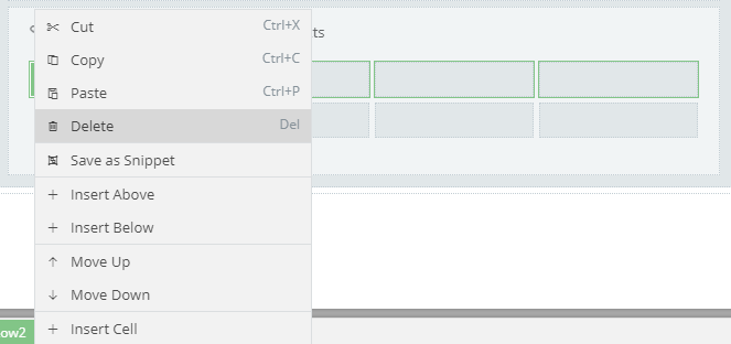 Deleting the Table Header