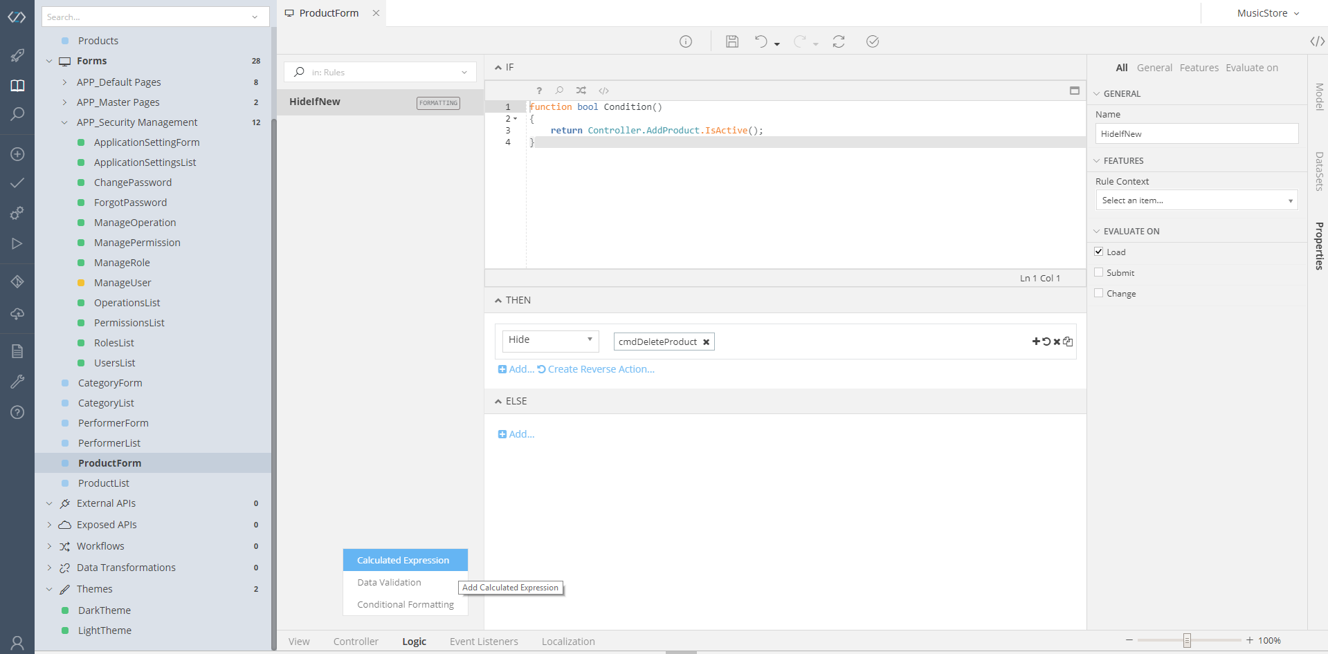 New Claculated Expression