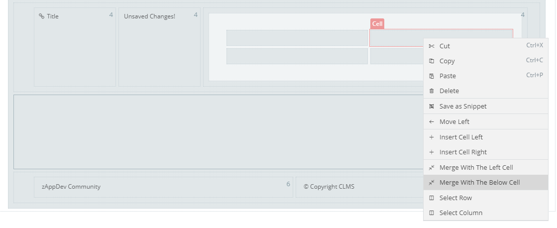 Merging Cells in a Table