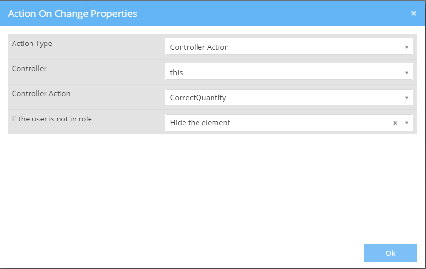 Correct Quantity OnChange