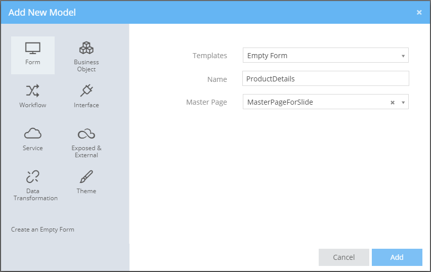New ProductDetails Form